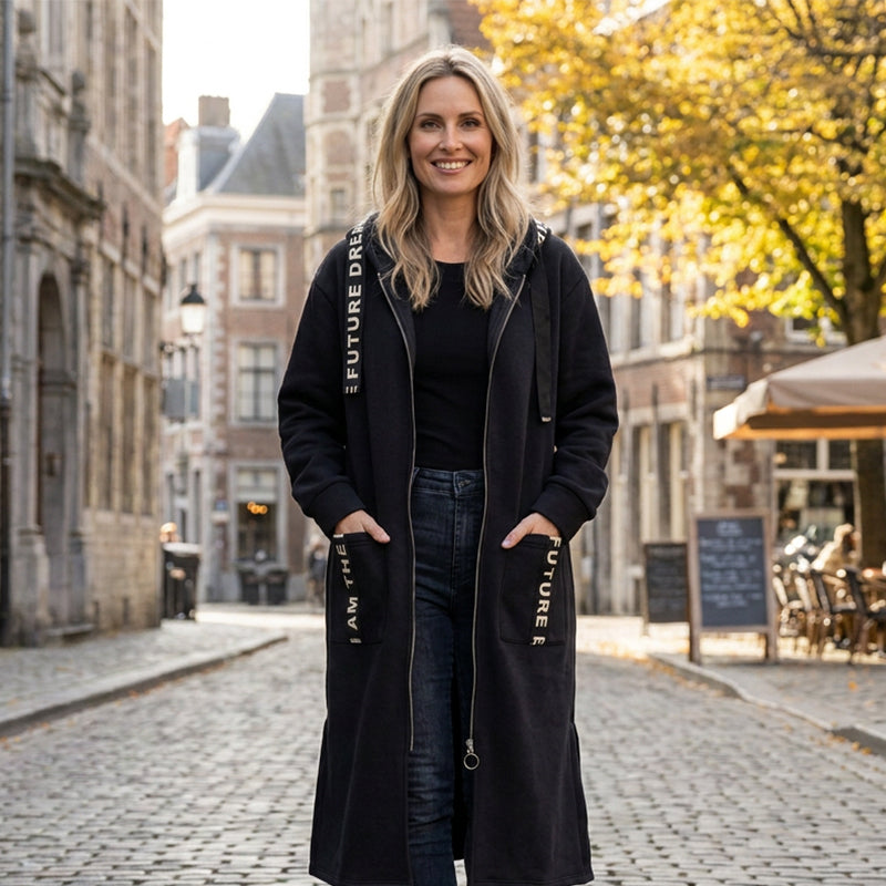 CASELLA™ | Oversize Kapuzen-Sweatshirt-Mantel