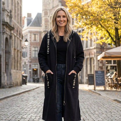 CASELLA™ | Oversize Kapuzen-Sweatshirt-Mantel