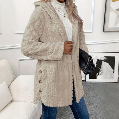 LUMARA™ | Winterjacke mit Kapuze & Rautenmuster