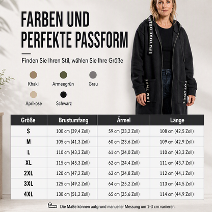 CASELLA™ | Oversize Kapuzen-Sweatshirt-Mantel